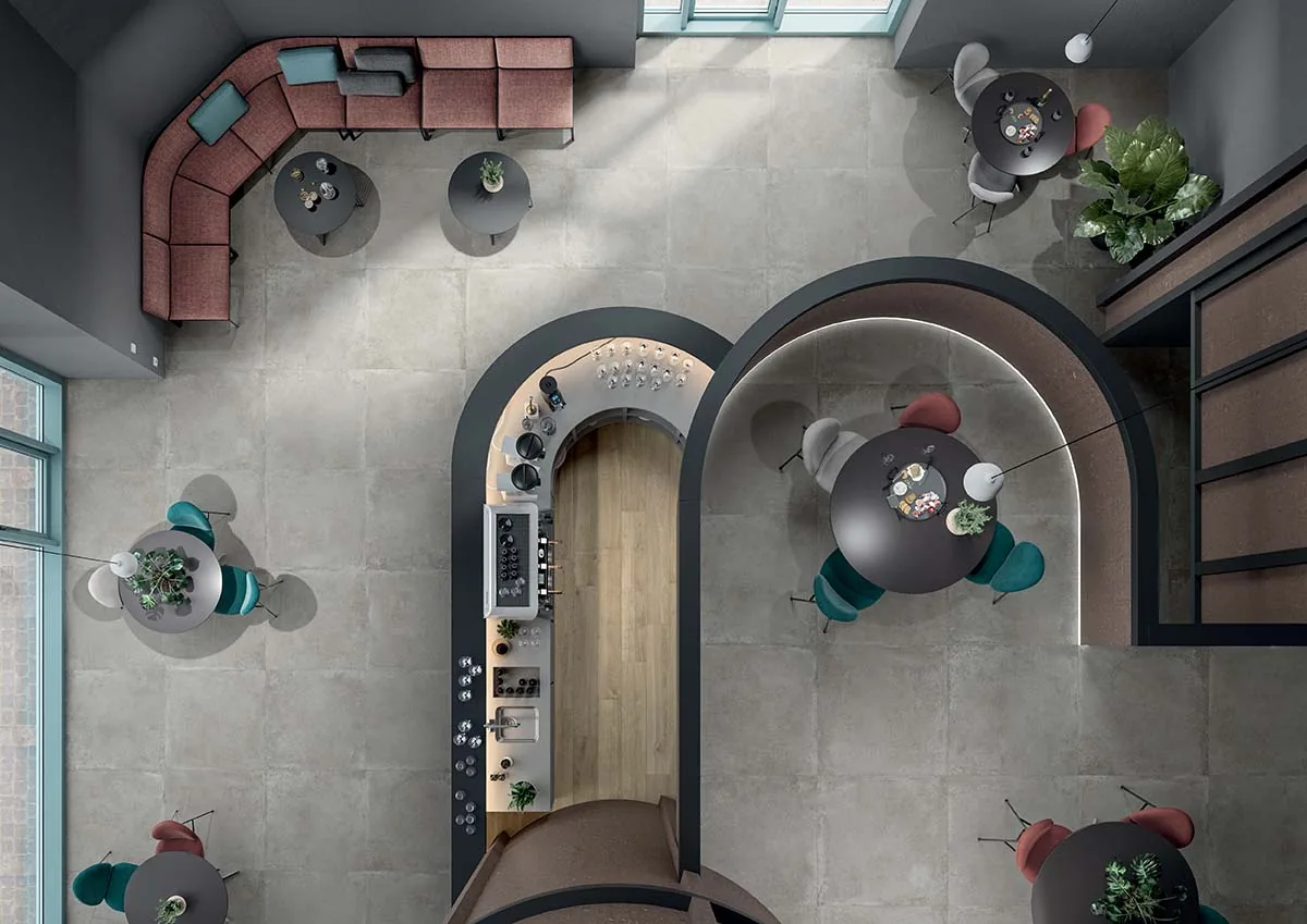 Elios Ceramica · Brooklyn Grey · Raumbeispiel