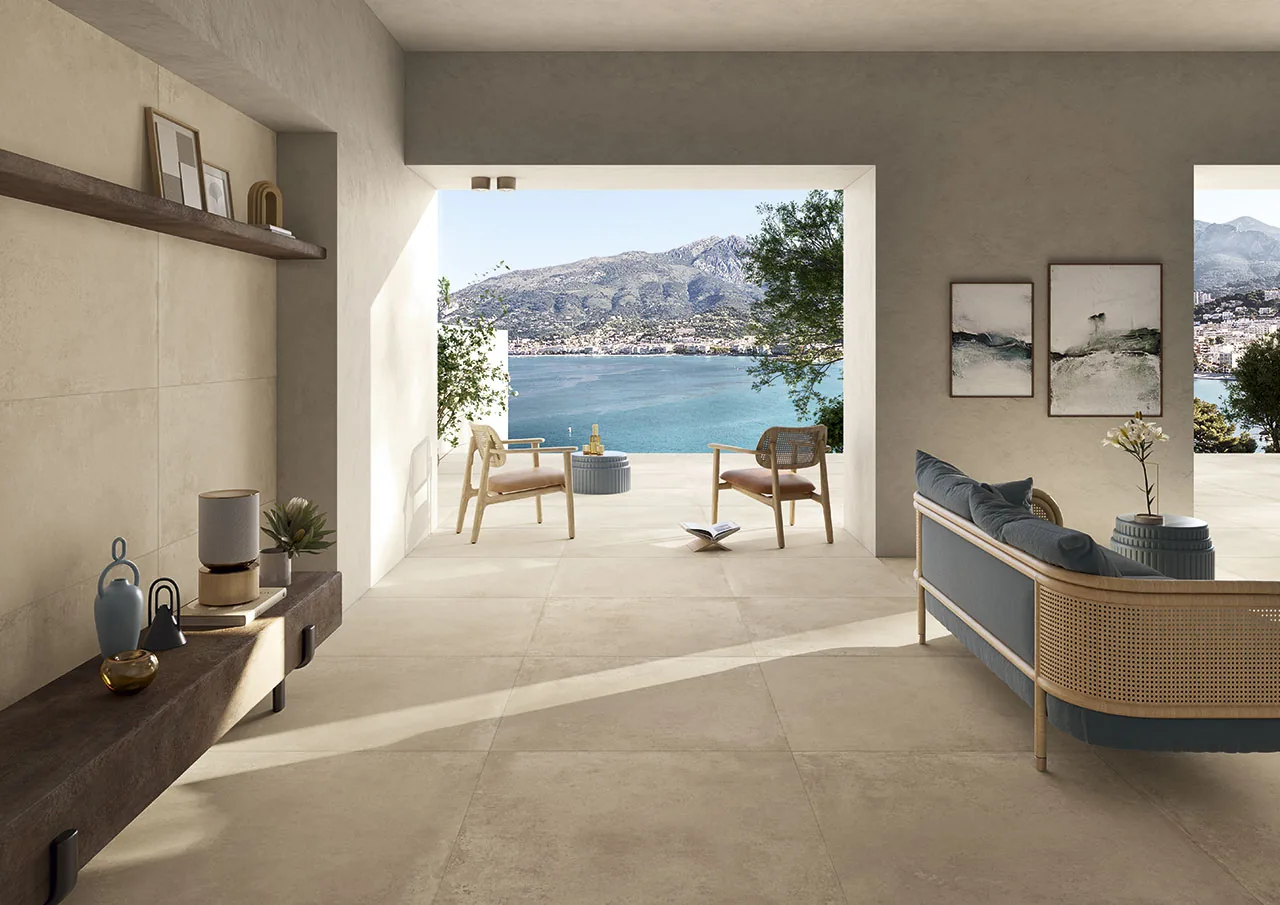 Elios Ceramica · Brooklyn Gold · Raumbeispiel