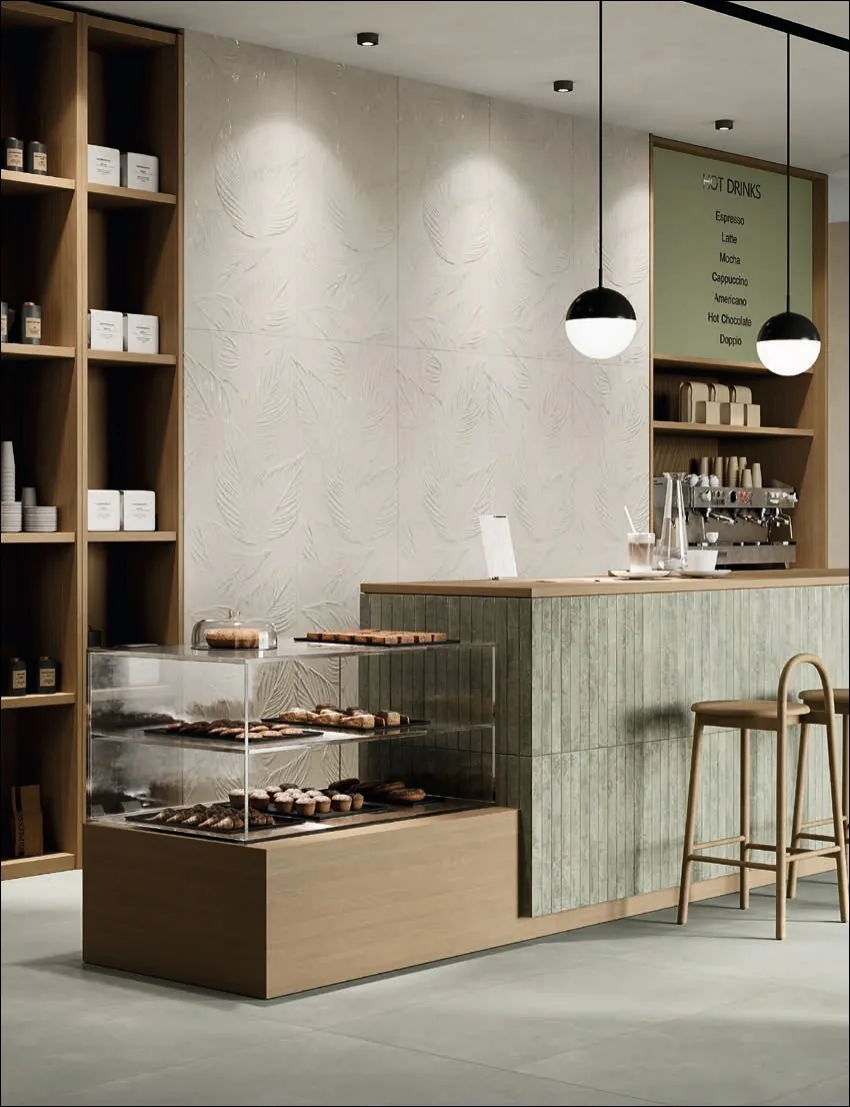Elios Ceramica · Creta Zucchero · Raumbeispiel