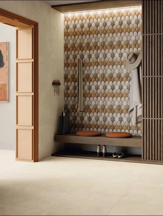 Elios Ceramica · Creta Avena · Raumbeispiel