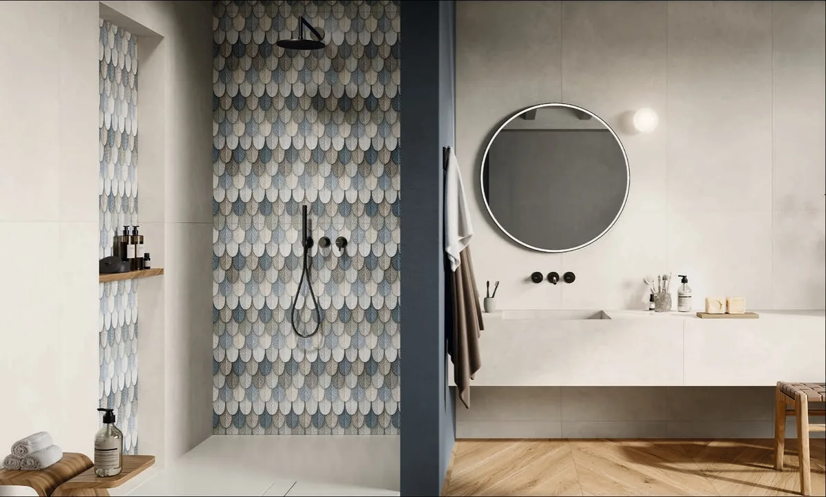 Elios Ceramica · Creta Zucchero · Raumbeispiel