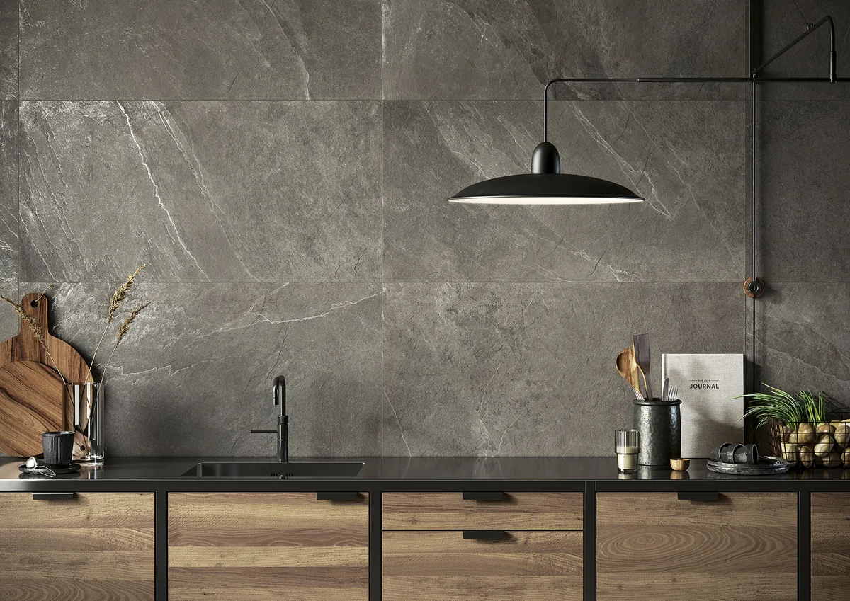 Elios Ceramica · Dolomiti Antracite · Oberfläche