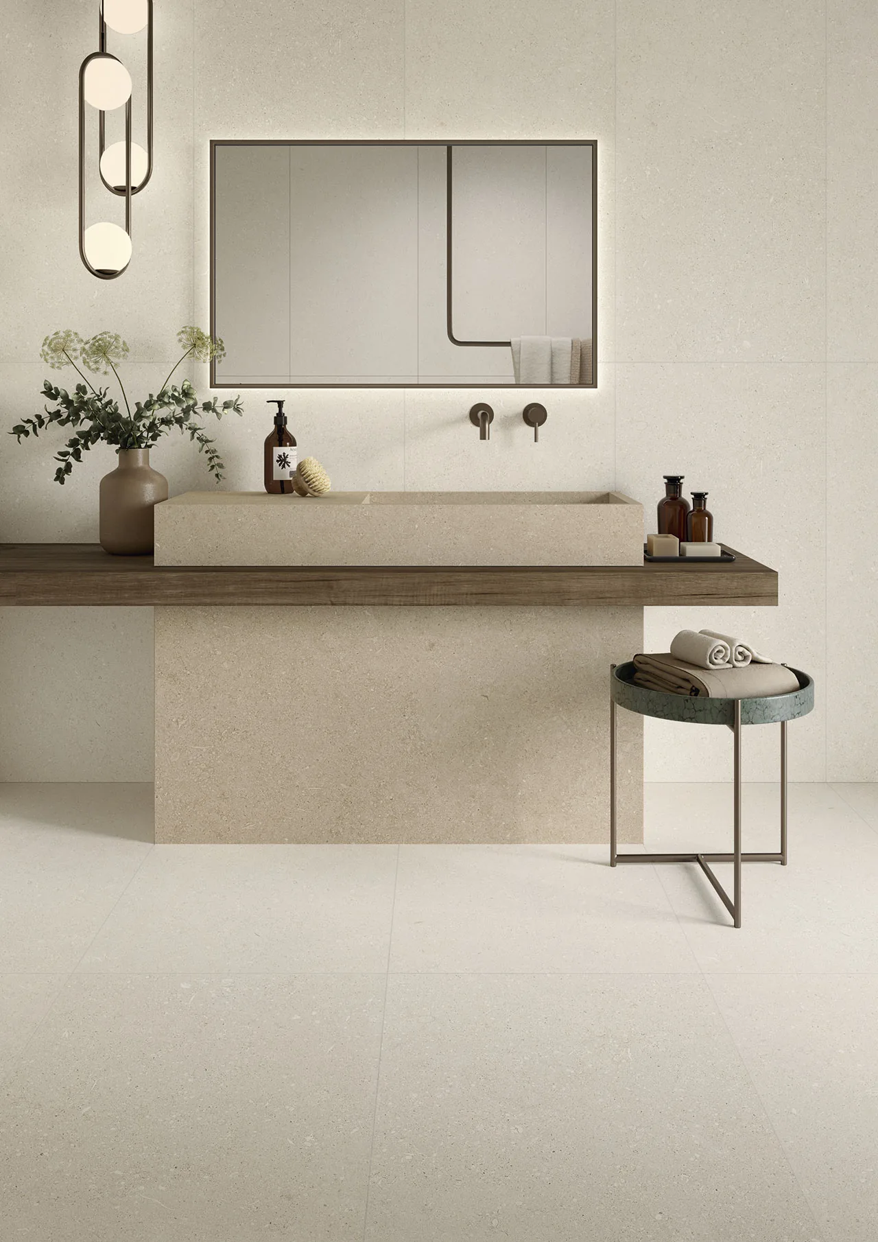 Elios Ceramica · Sedimenti White · Raumbeispiel