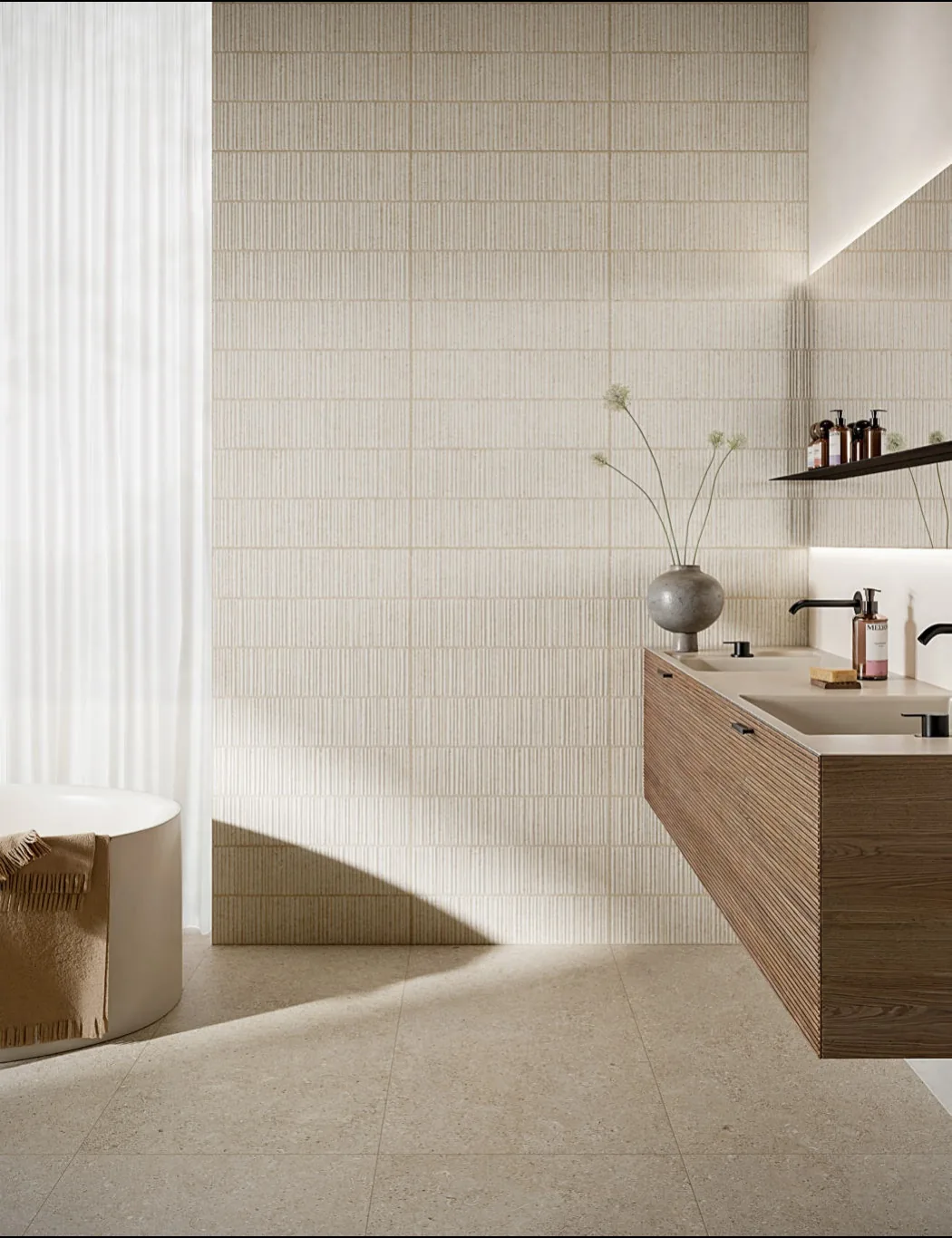 Elios Ceramica · Sedimenti Beige · Raumbeispiel