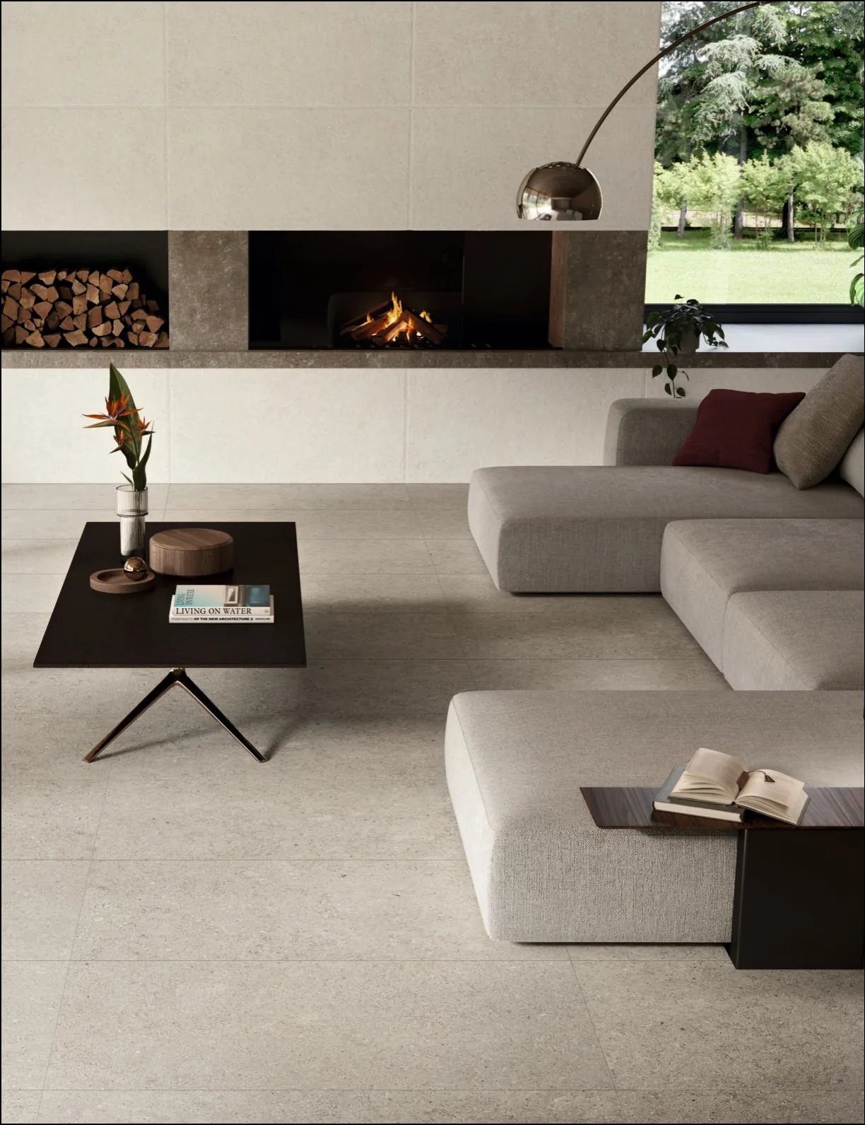 Elios Ceramica · Sedimenti Grey · Raumbeispiel