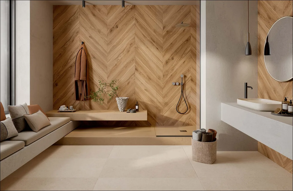 Elios Ceramica · Yosemite Amber · Raumbeispiel